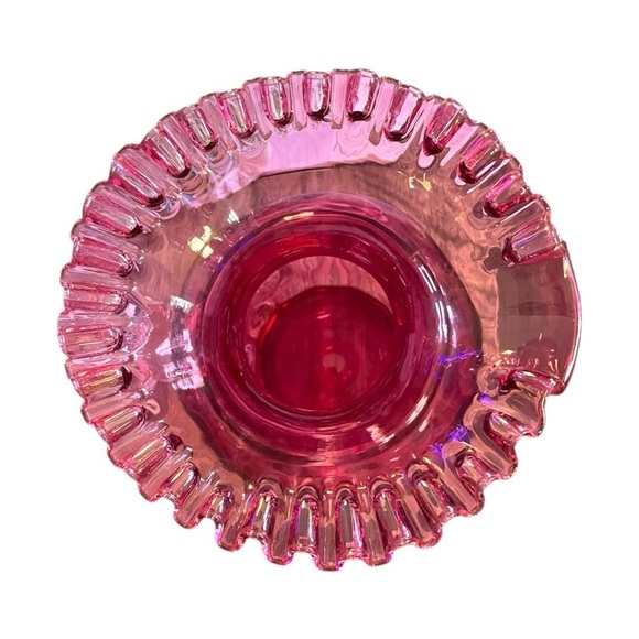 A. A. Importing Company Cranberry Glass Thumbprint Pitcher - Picture 12 of 13